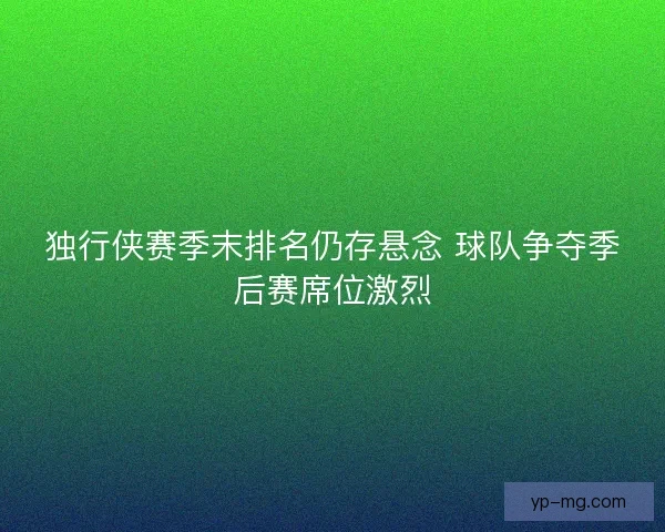 独行侠赛季末排名仍存悬念 球队争夺季后赛席位激烈 独行侠赛季末排名仍存悬念 球队争夺季后赛席位激烈